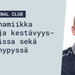 Journal club -esityksen pitäjän kasvokuva ja esityksen otsikkoteksti.